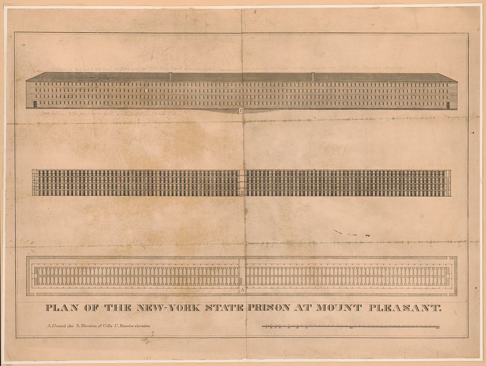 Plan of the New York state prison at Mount Pleasant