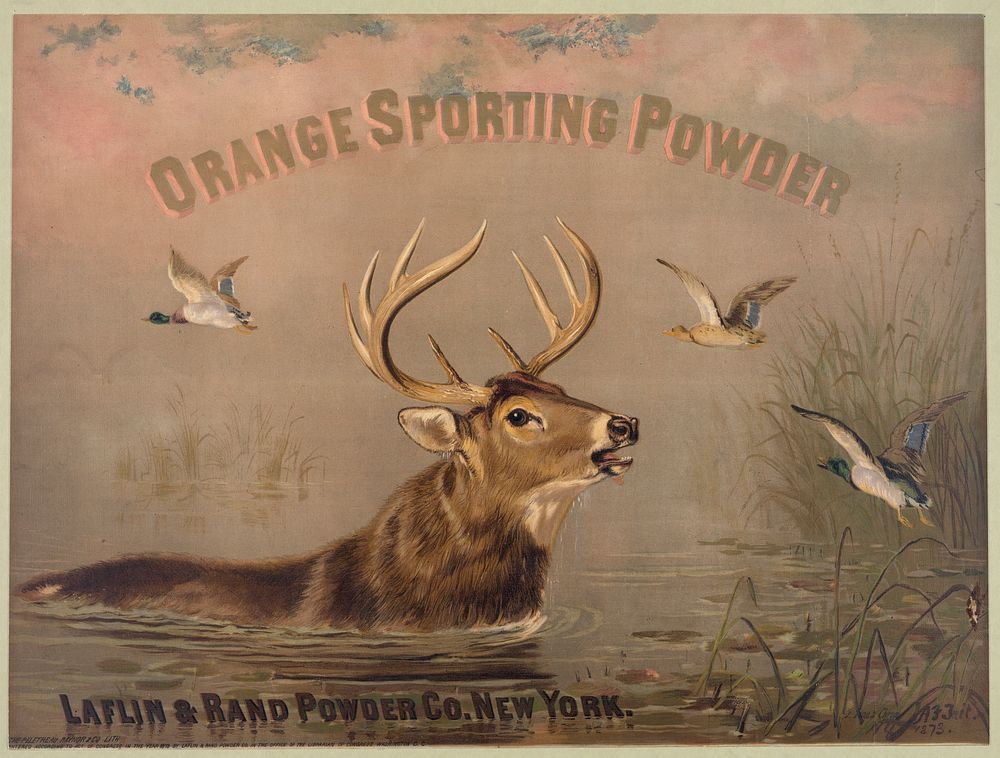 Orange sporting powder. Laflin & Rand Powder Co., New York. c1873