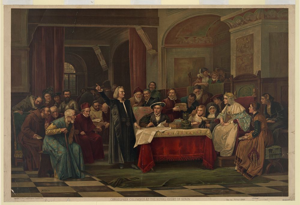 Christopher Columbus at the royal court of Spain / VBrožik 1884.