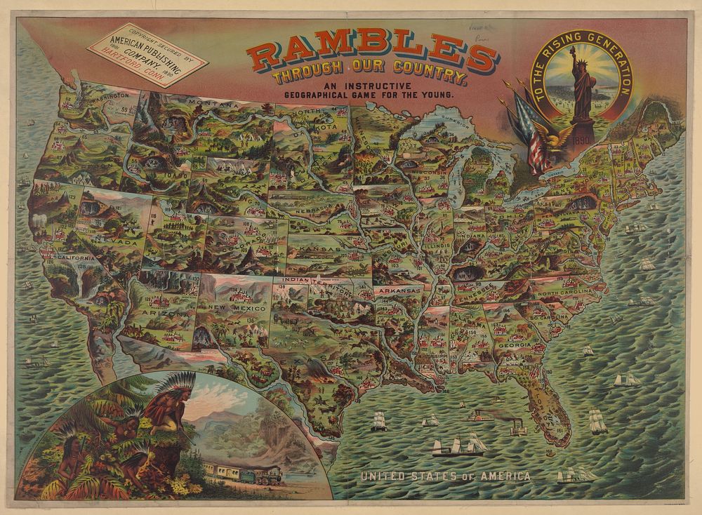 Rambles through our country - an instructive geographical game for the young