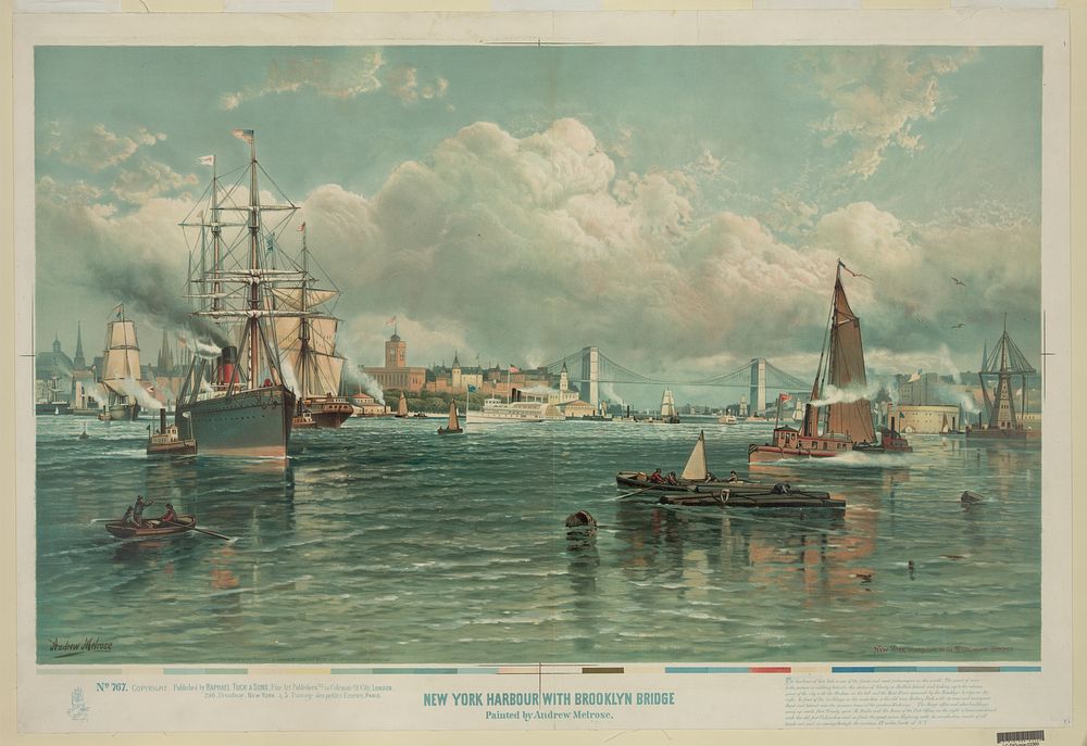 New York Harbour with Brooklyn Bridge / Andrew Melrose.