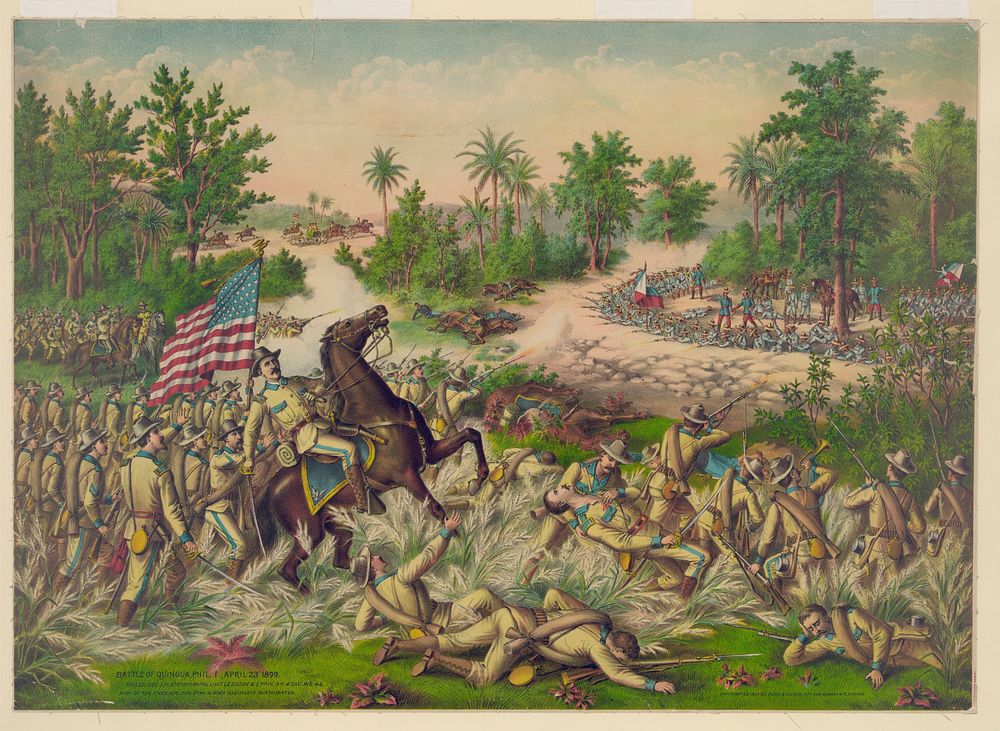 Battle of Quingua, Phil. I., April 23, 1899, Kurz & Allison.