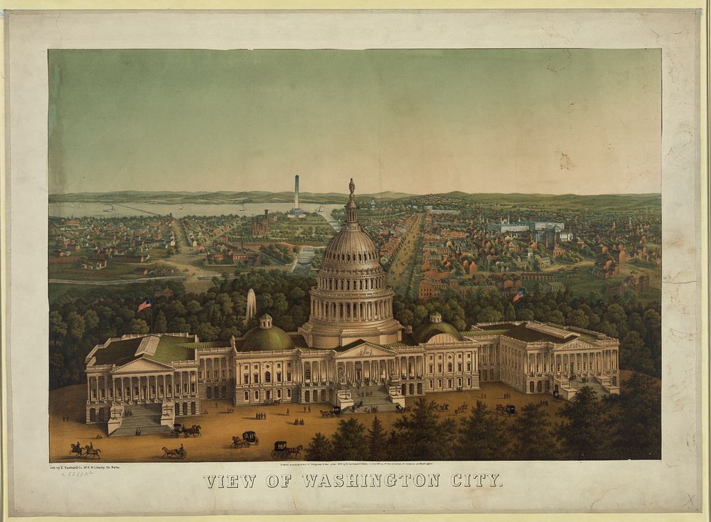 View of Washington City by E. Sachse & Co. (lithographer)