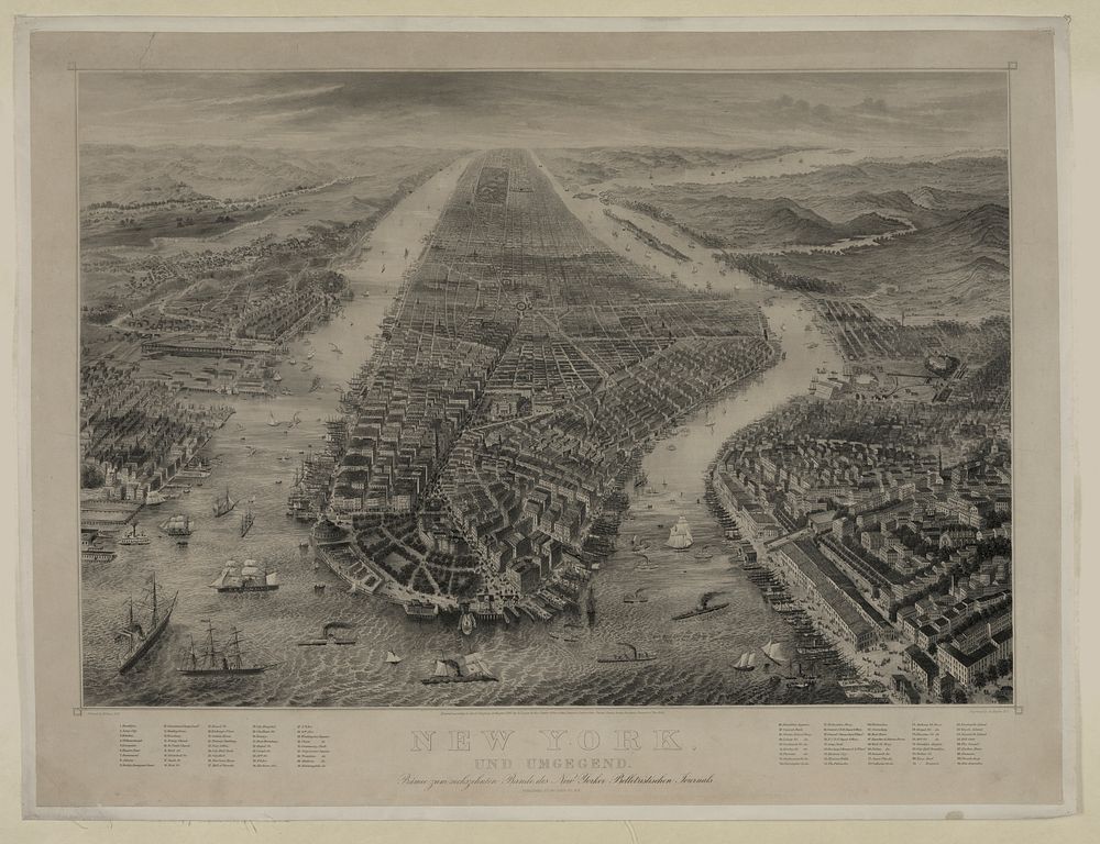 New York und umgegend / engraved by R. Kupfer, N.Y.