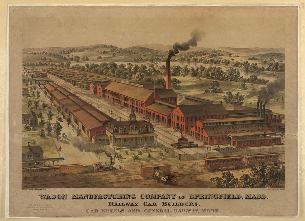 Wason Manufacturing Company of Springfield, Mass. - railway car builders, car wheels and general railway, work / sketched &…