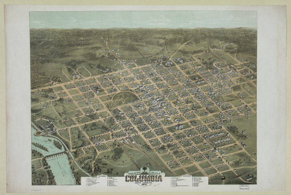 Bird's eye view of the city of Columbia, South Carolina, 1872 / C. Drie.