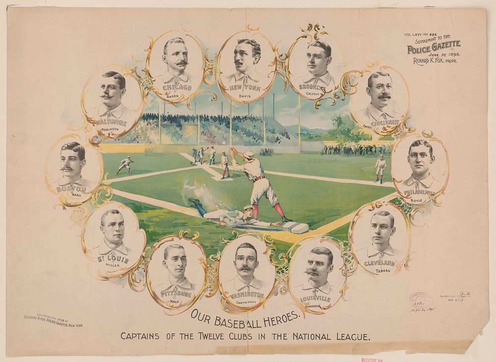Our baseball heroes - captains of the twelve clubs in the National League