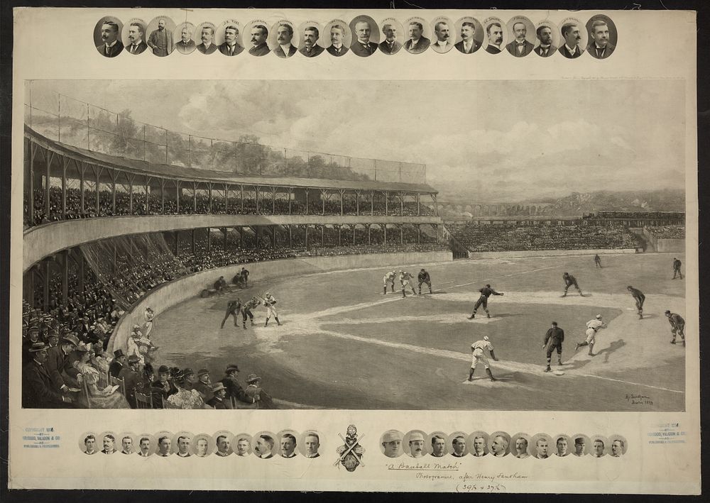 A baseball match / Hy. Sandham, Boston 1894.