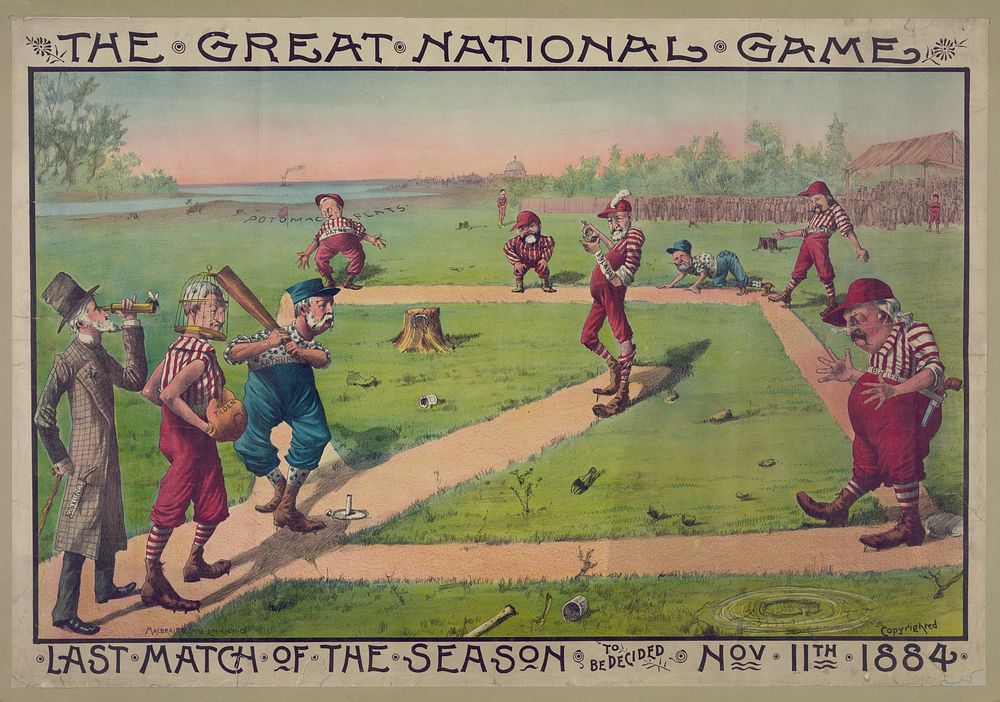 The great national game - last match of the season to be decided Nov. 11th 1884 / Macbrair & Sons Lith. Cin'ti, O.