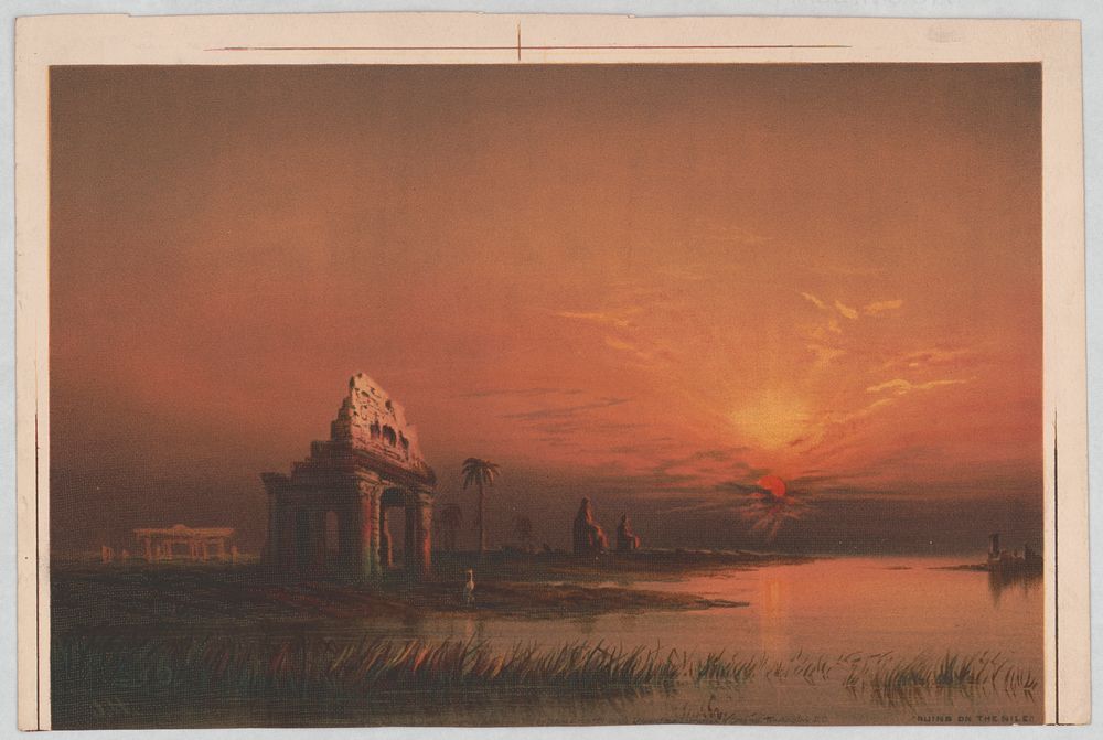 Ruins on the Nile / J.H. ; J.Q. (James Fuller Queen, 1820 or 1821-1886)