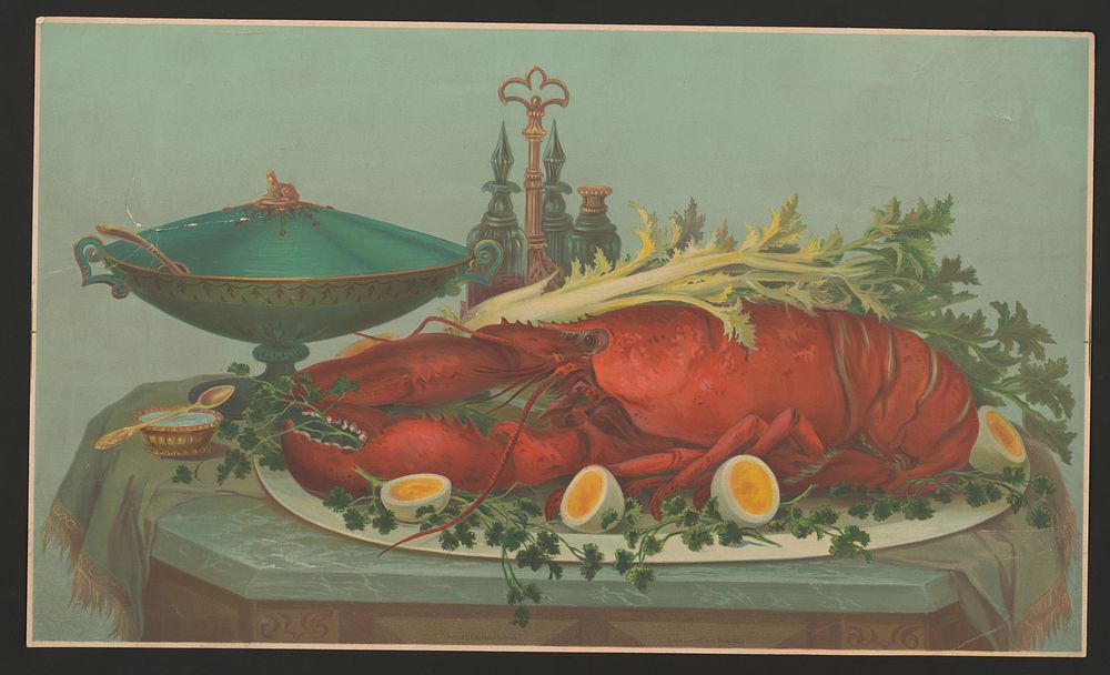 Lobster, eggs, celery, etc. / after R.D. Wilkie., L. Prang & Co., publisher