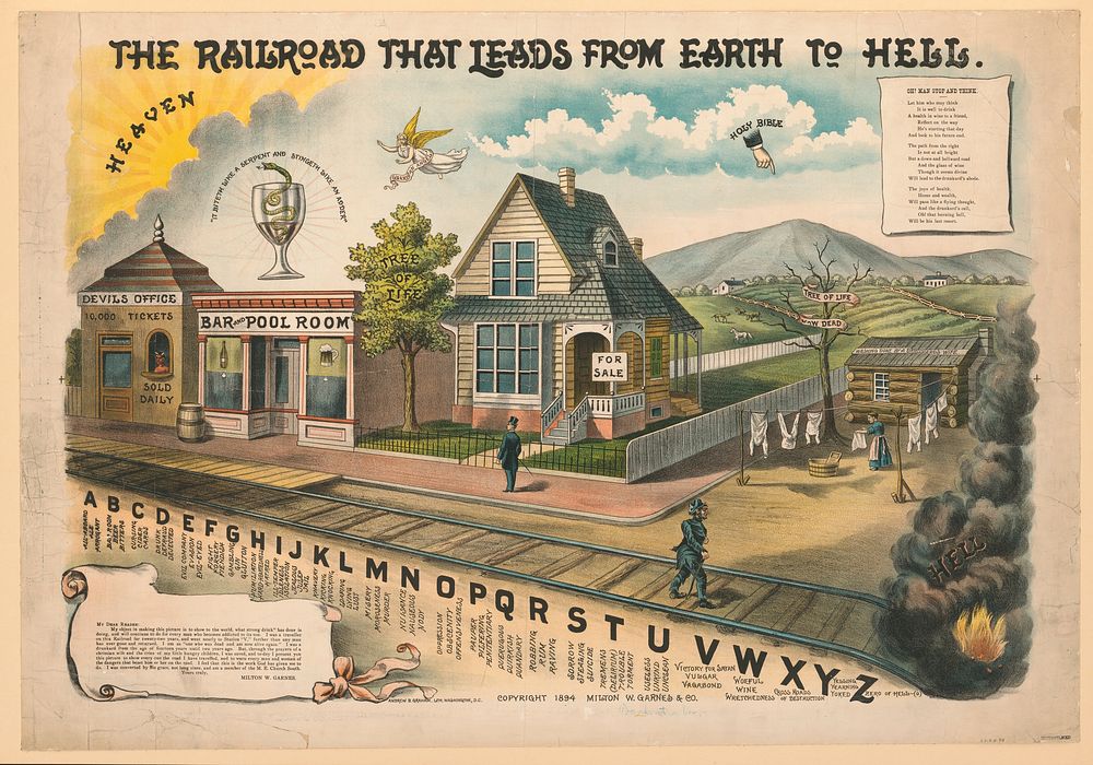 The railroad that leads from earth to hell / Andrew B. Graham, Lith. Washington, D.C.