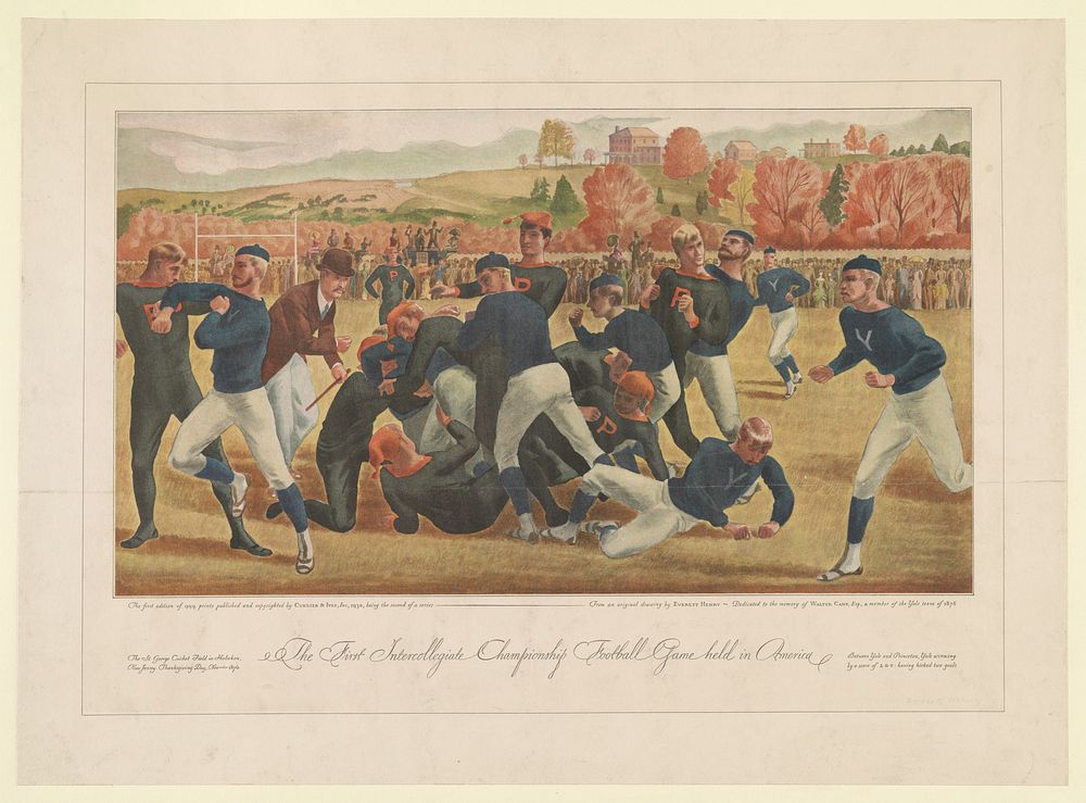 The first intercollegiate championship football game held in America