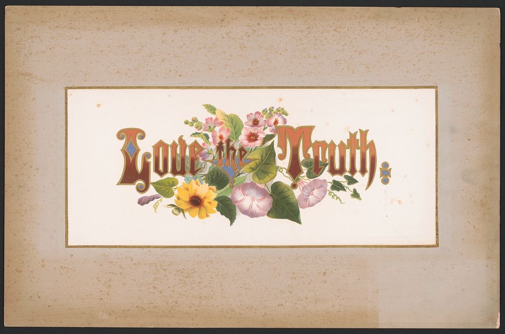 Prang's floral mottoes, no. 11. Love the truth, L. Prang & Co., publisher