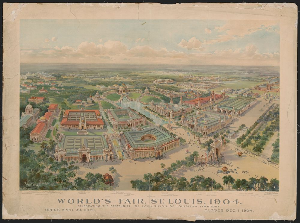 World's Fair, St. Louis, 1904, celebrating the centennial of acquisition of Louisiana territory