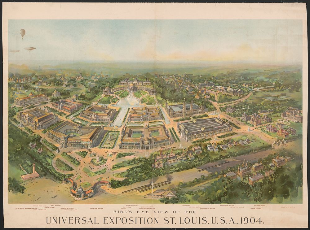 Bird's-eye view of the Universal Exposition St. Louis, U.S.A., 1904