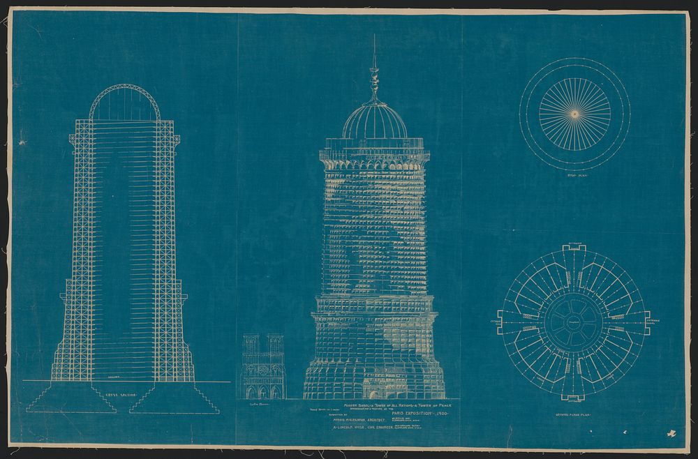 Modern Babel-a tower of all nations-a tower of peace, Paris Exposition, 1900