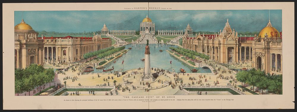 "The cascade city" of St. Louis, supplement to Harper's Weekly