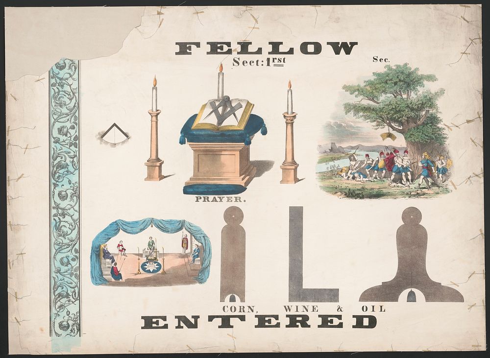 Fellow entered, sect: 1rst, [United States] : [publisher not transcribed], [about 1890]