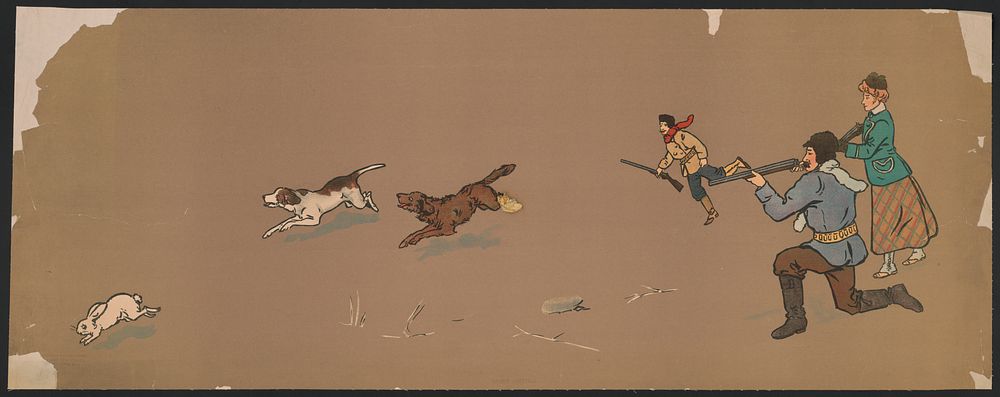 Rabbit shooting, New York : [publisher not transcribed], [about 1900]