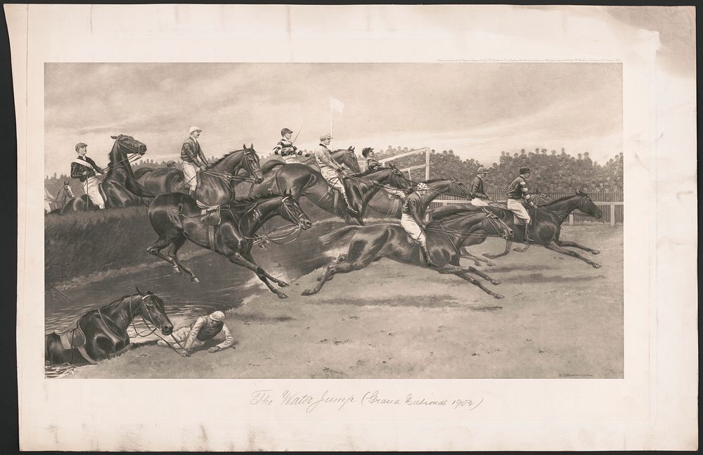 The water jump (Grand National 1903)
