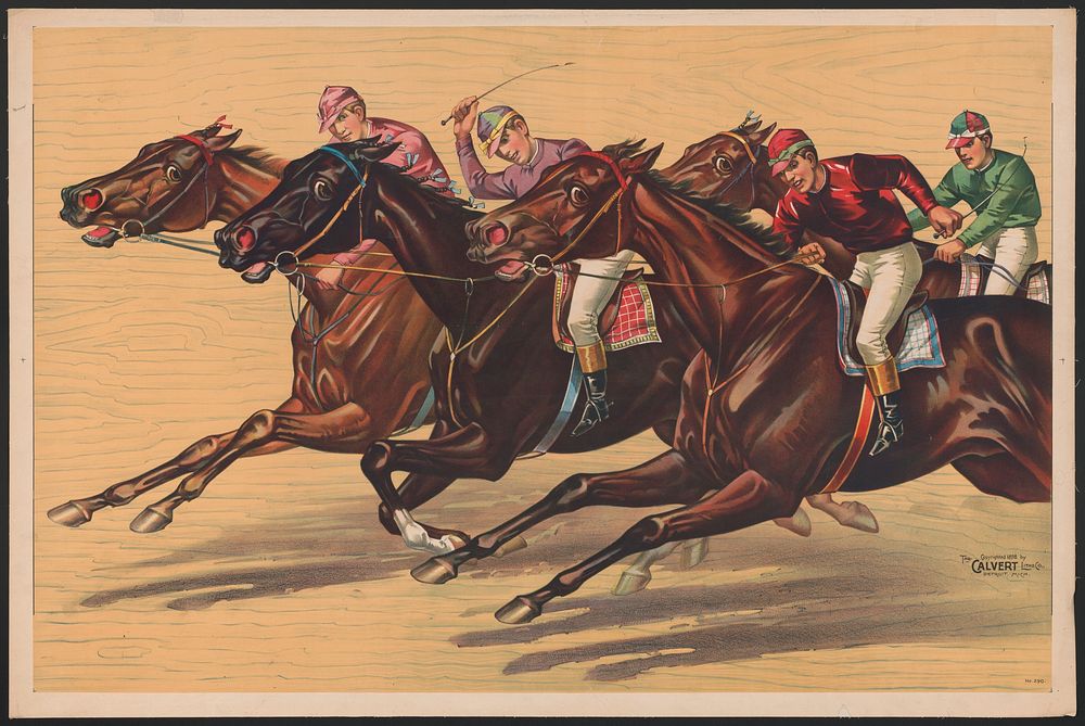 [Horse race with four riders]