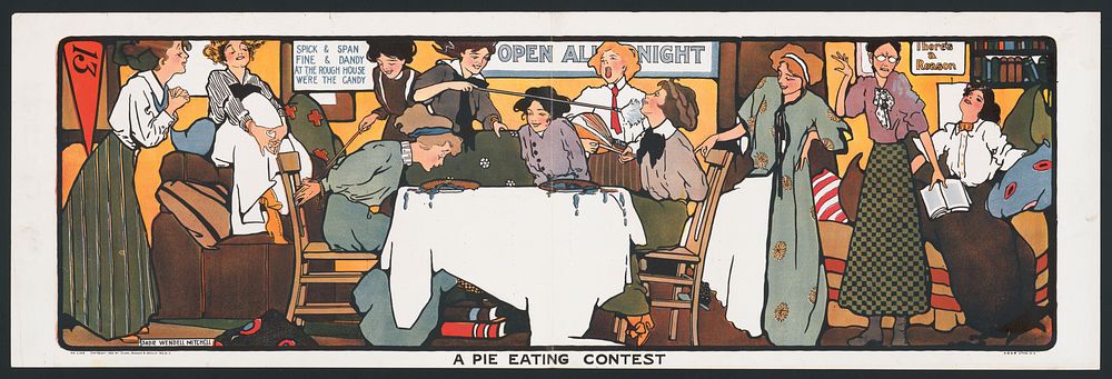 A pie eating contest