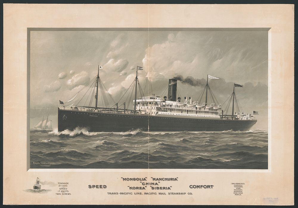 "Mongolia" "Manchuria" "China" "Korea" "Siberia", Trans-pacific line, Pacific Mail Steamship Co.
