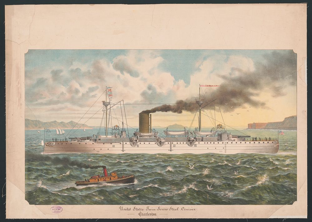 United States twin screw steel cruiser, Charleston