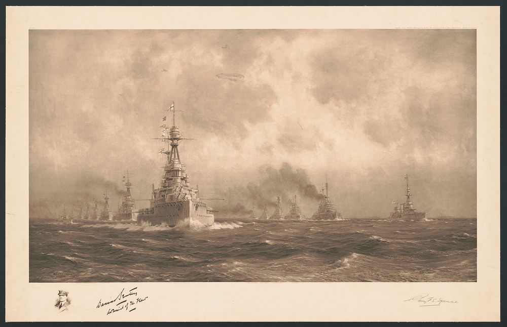 [Flotilla of British and German warships]