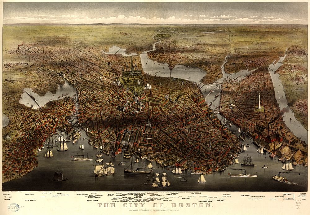 The city of Boston., Currier & Ives.