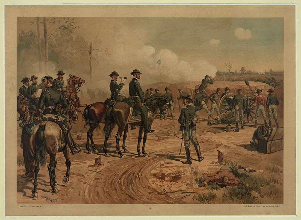 Siege of Atlanta / Thulstrup ; fac-simile print , L. Prang & Co., publisher