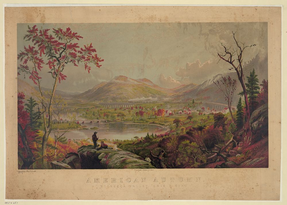 American autumn, Starucca Valley, Erie R. Road / J.F. Cropsey, 1865.