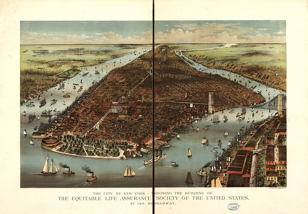 The city of New York., Currier & Ives.