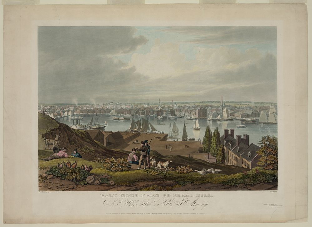 Baltimore from Federal Hill / paind. & engd. by W.J. Bennett.