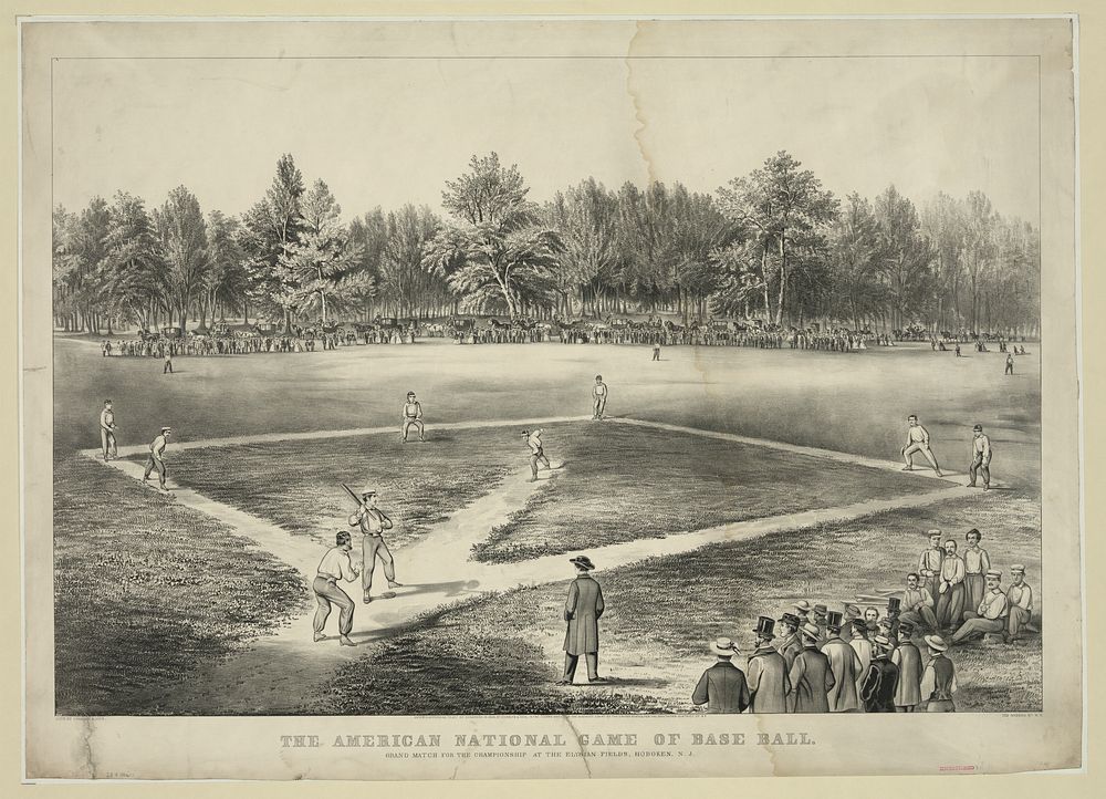 The American national game of base ball. Grand match for the championship at the Elysian Fields, Hoboken, N.J. / lith. of…