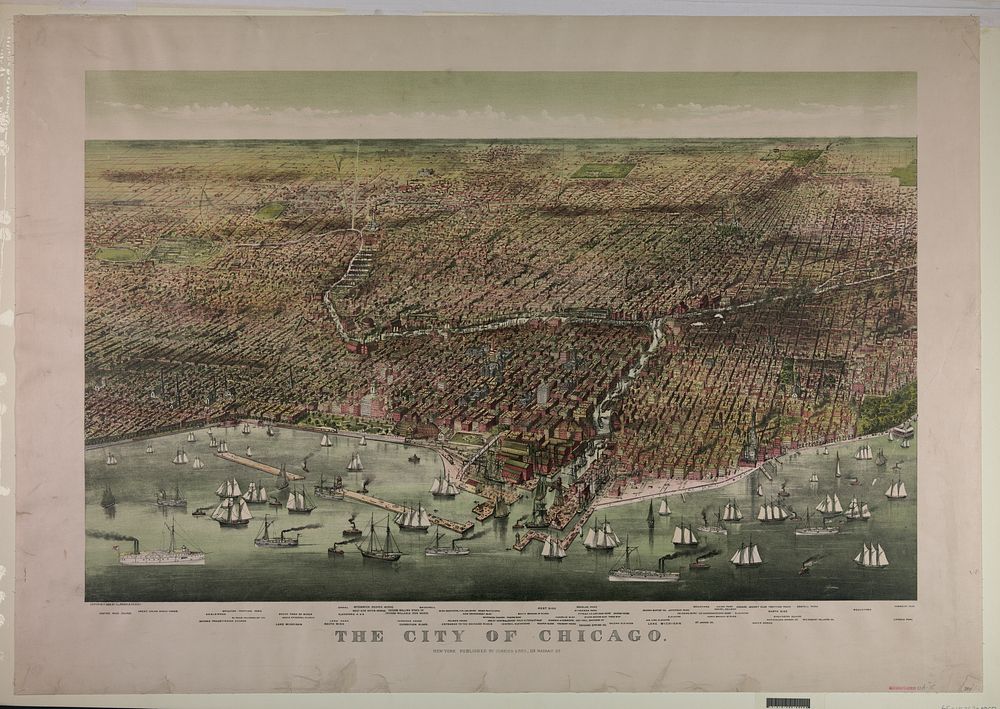 The city of Chicago, Currier & Ives.
