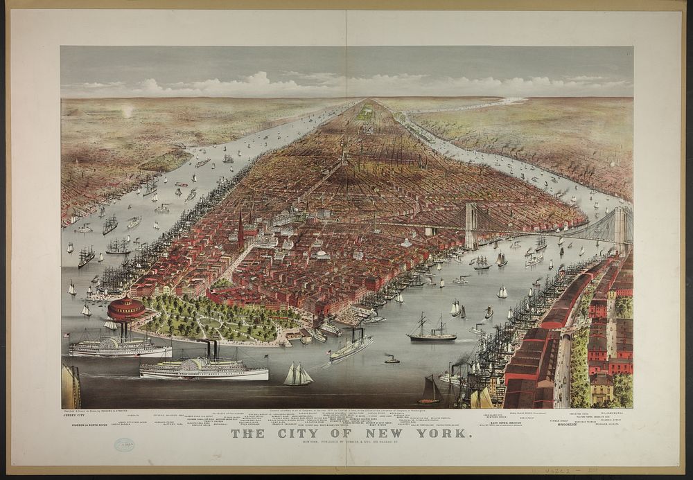 The City of New York, Currier & Ives.