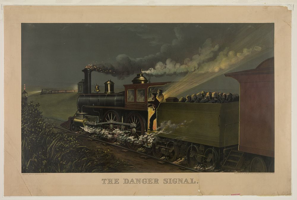 The danger signal, Currier & Ives.