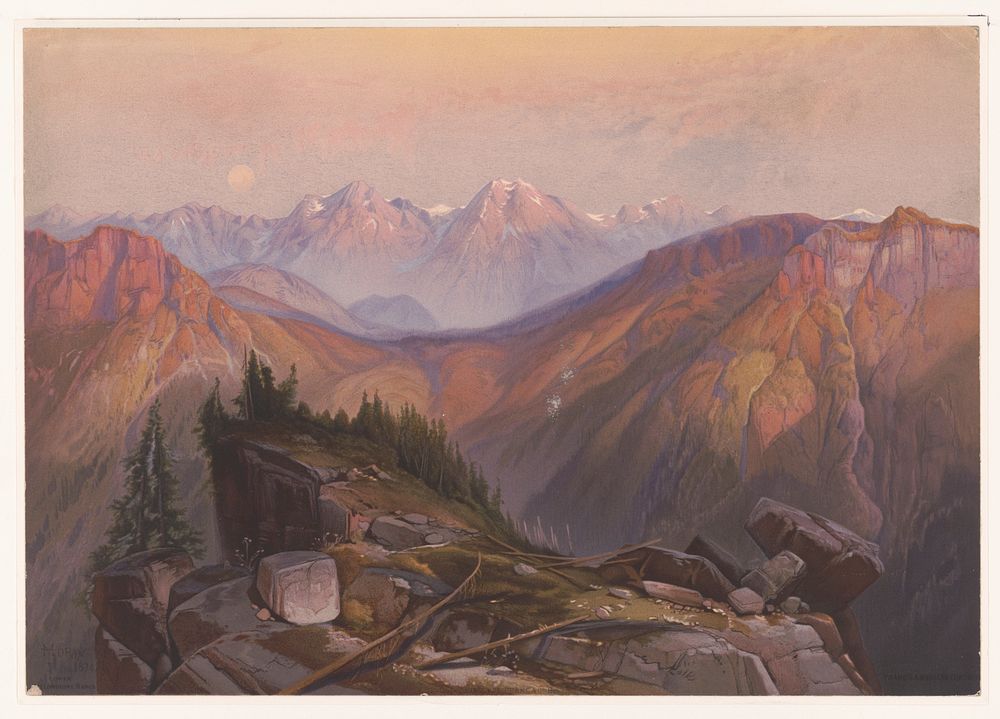 Lower Yellowstone range / Moran, 1874., L. Prang & Co., publisher