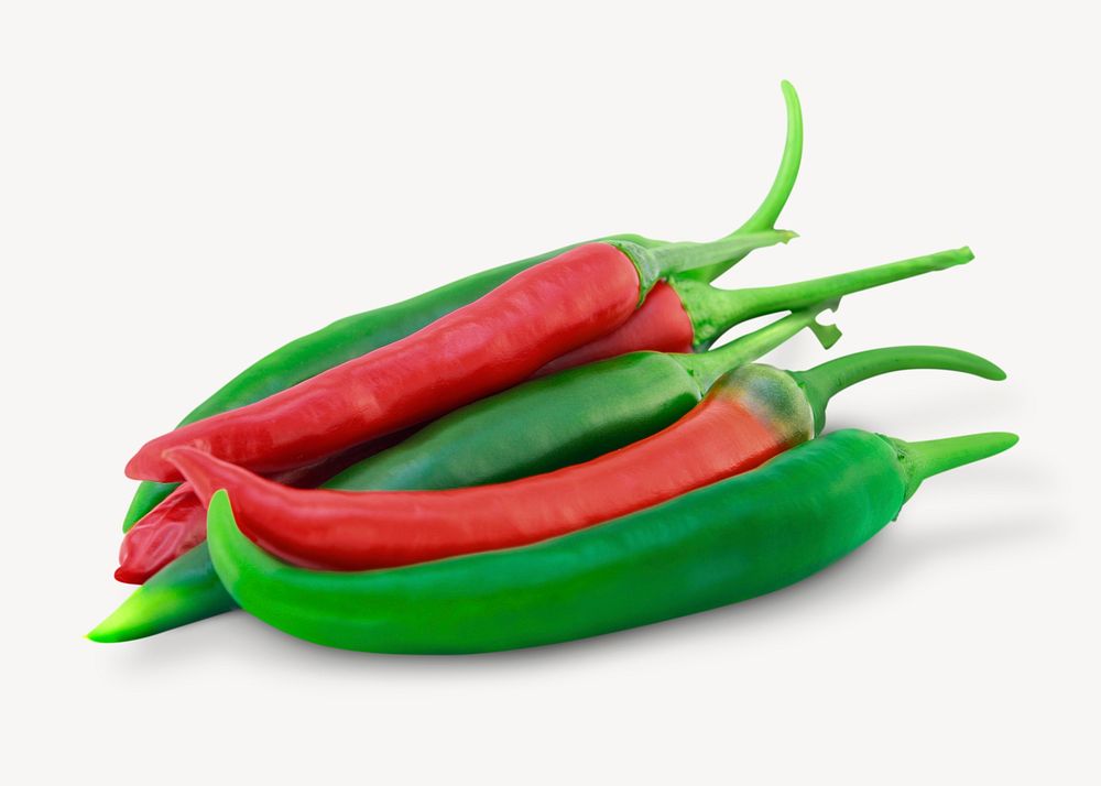 Chili peppers, collage element psd