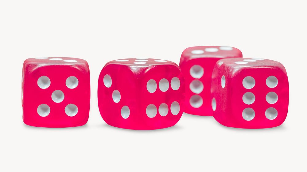 Pink dice, entertainment, gambling object