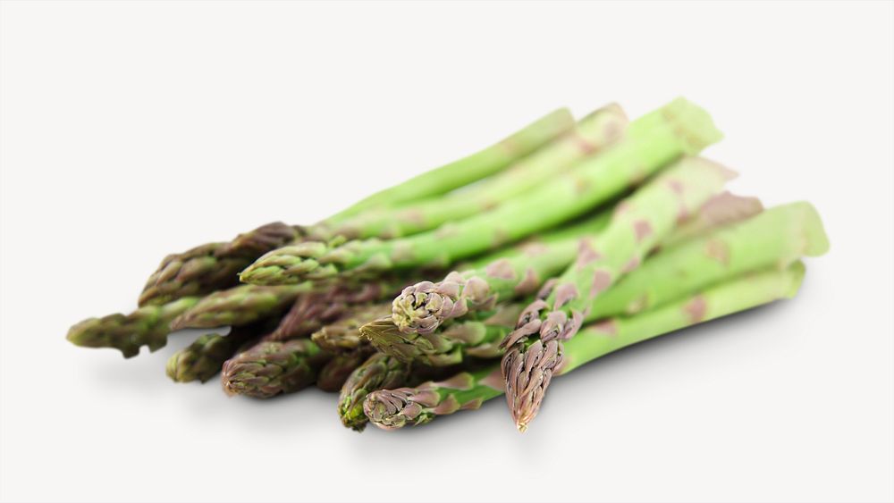 Fresh asparagus, collage element psd