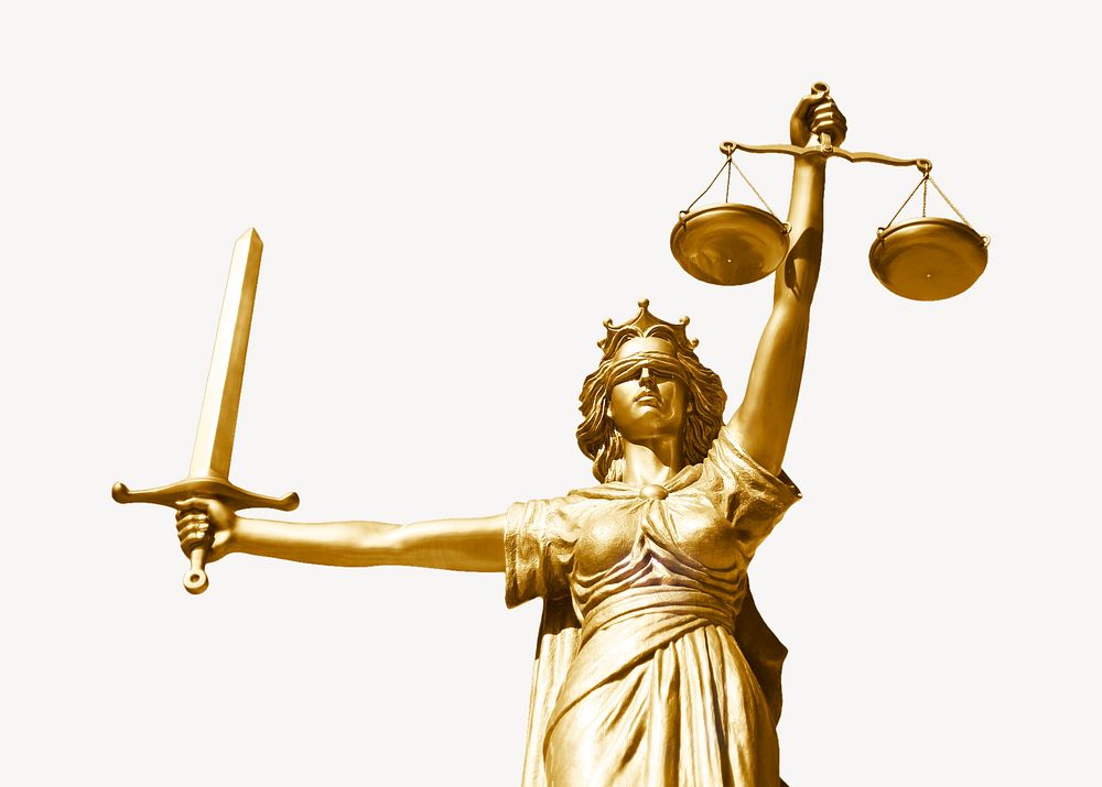 Lady justice  collage element psd