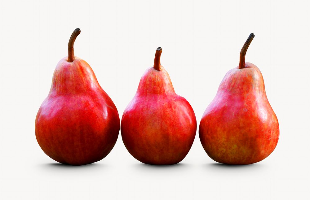 Red pear, fruit isolated image