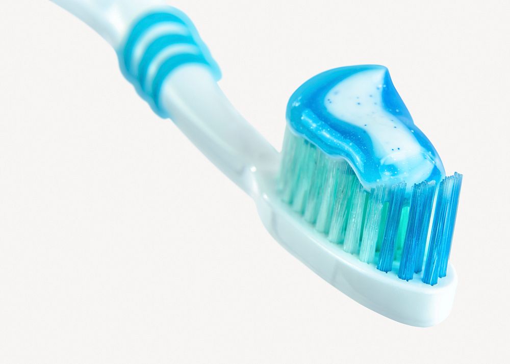 Toothbrush with toothpaste, isolated object image psd