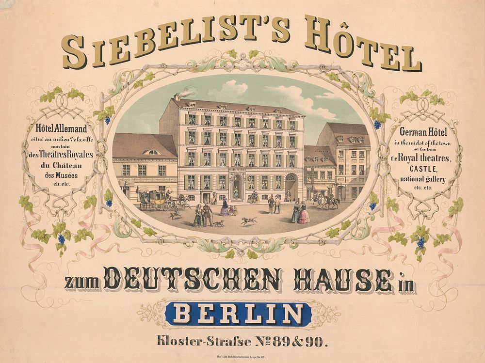 Siebellist's hôtel zum deutschen haus in Berlin