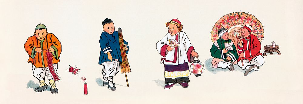 In China (1908). Original public domain image from the Library of Congress.   Digitally enhanced by rawpixel.