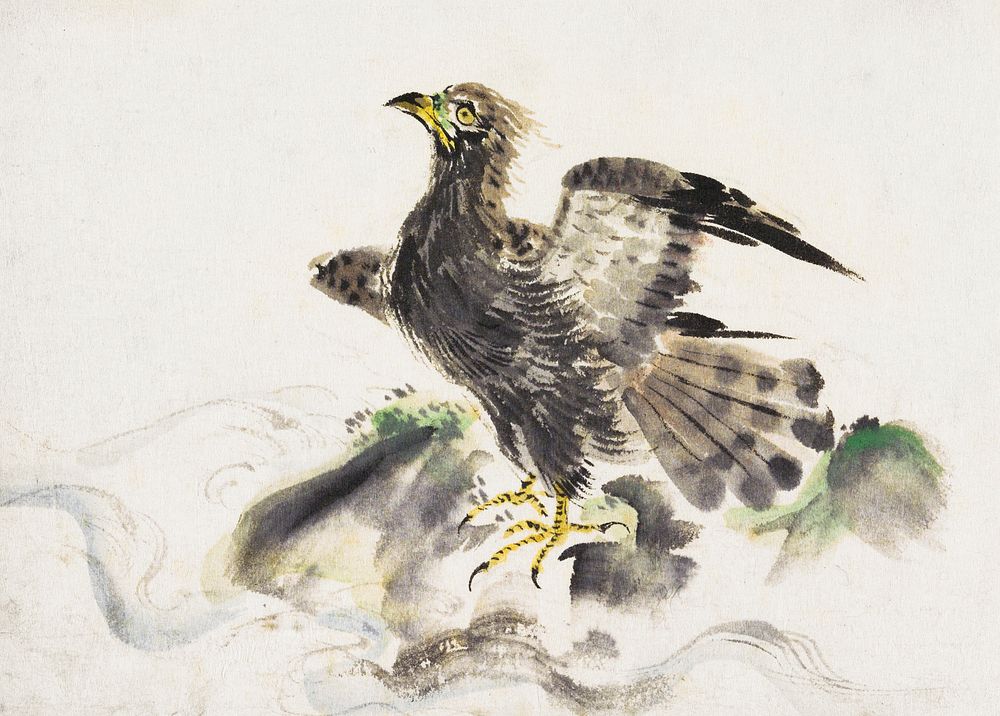 Bird (1808&ndash;1861) vintage Japanese woodblock prints by Utagawa Kuniyoshi. Original public domain image from the…