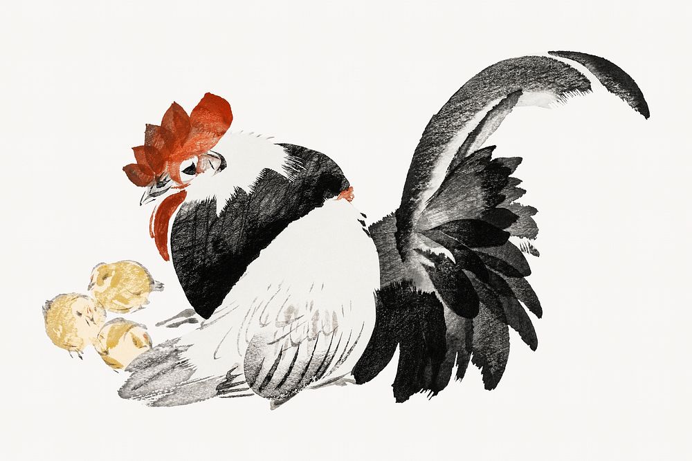 Vintage rooster.  Remastered by rawpixel. 